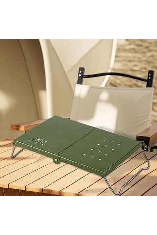 Dolıty Mini Kamp Masası Çok Amaçlı Yan Masa Açık Yeşil Yeşil Çok Renkli