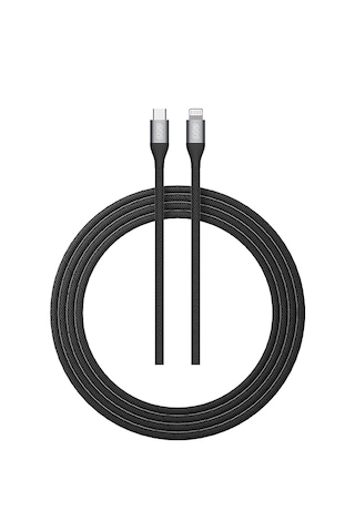 27w Type-c To Lightning Şarj Kablosu 1.2 Metre Halat Örgü 480mbps Kırılmaz Data Kablosu Dc23 Siyah