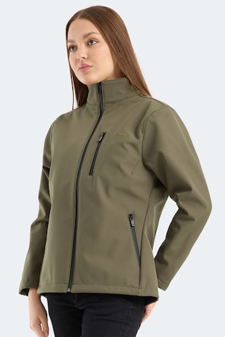 Slazenger Hıp Style Kadın Dik Yaka Fermuarlı Haki Mont & Kaban Haki