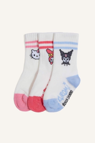 Defacto Hello Kitty 3lü Uzun Çorap Kız Bebek H5564a5nskr1 Çok Renkli-kr1