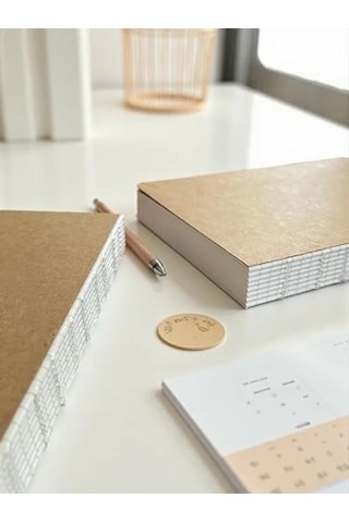 Özel Tasarım A5 Çizgili Defter - 180 Derece Açılabilir 124-Pembe