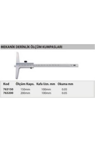 Bmi 763200 Mekanik Derinlik Kumpası (200 Mm)