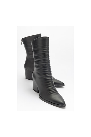 Luvishoes Luvi Shoes Laval Siyah Cilt Kadın Bot Sıyah Cılt