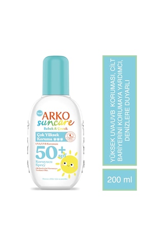 Arko Suncare Spf50+ Çok Yüksek Korumalı Bebek & Çocuk Güneş Kremi 200 ML