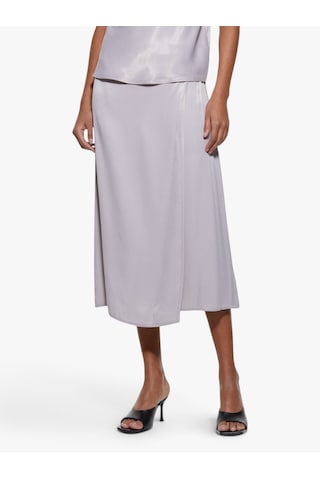 Sisley %100 Viskoz Saten Midi Etek Kadın Gri Etek - 325p42bzl002r