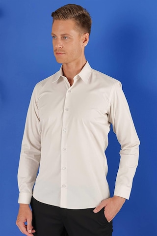 Gk 683 Slim Fit Taş Klasik Gömlek Taş