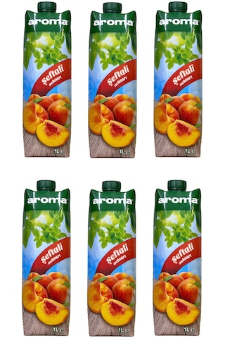 Aroma Şeftali Nektarı 1 Lt X 6 Adet
