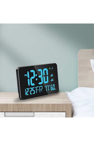 Tuya Wifi Masaüstü Saat Takvimi Dijital Led Ekranlı Yeşil