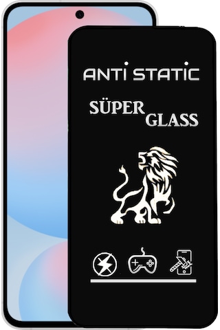 Samsung Galaxy Uyumlu S24 Fe Tam Kaplayan Anti Statik Dayanıklı Süper Cam Ekran Koruyucu