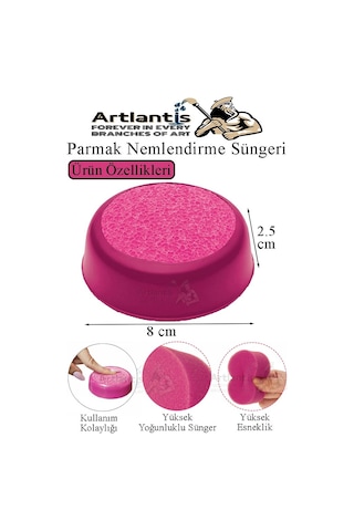 Parmak Nemlendirme Süngeri Mavi 2 Adet Renkli Masaüstü Pul Süngeri Para Sayma Süngeri Poşet Kağıt Ayırma Süngeri Büro Mavi