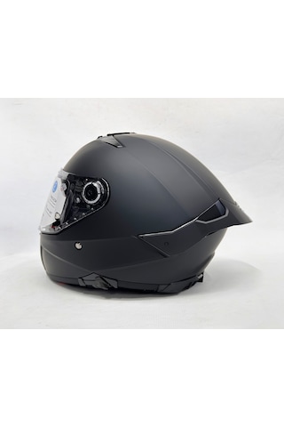 Mt Thunder 4sv R Pure Mat Siyah Şefaf Vizörlü Kask - Iç Güneş Vizörlü Sİyah