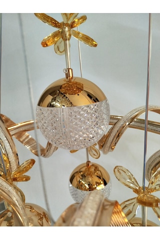Modern 4 Toplu Led Avize Altın - Gold