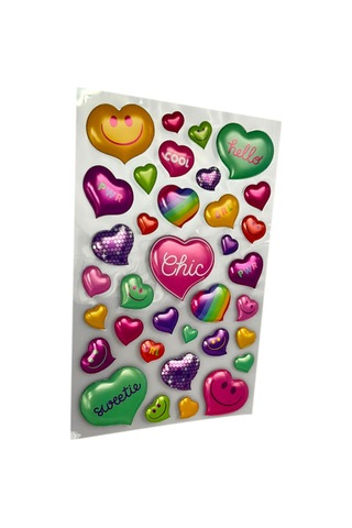 3d Kalpler 35 Parça Sticker Seti Ve 140 Harf Çıkartma Seti
