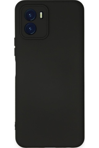 Vivo Y15s İçi Kadife Kaplı Esnek Silikon Kapak Ryc/ Nano Lansman Siyah