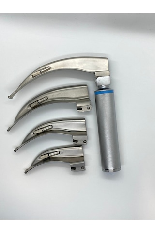 Lambalı Yetişkin Laringoskop Set 4 Blade Macintosh Eğri