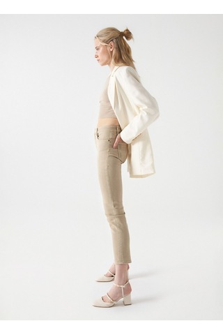 Salsa Jeans Bej Kadın Slim Cropped Fit Denim Pantolon 21006993