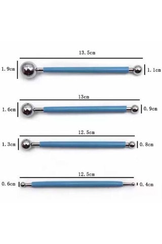 Epinox Profesyonel Metal Top Marzipan Seti Mrp-04 Mavi