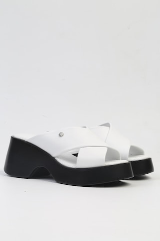 Pierre Cardin Pc-7192- 3968 Beyaz-kadın Platform Terlik Beyaz
