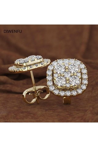 Gül Altın Kadınlar İçin Küpe 14 K Altın Pırlanta Peridot Oorbellen Bijoux Femme Bizuteria Saplama Küpe Altın Takı