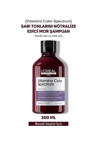 Loreal Professionnel Vitamino Color Spectrum Sarı Saçlar İçin Nötralize Edici Mor Şampuan 300ml
