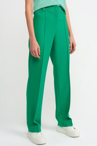 Yeşil Önü Dikişli Boru Paça Kumaş Pantolon Yeşil