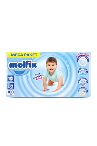 Molfix Kanal Teknolojisi Mega Paket 5 Beden Junior 100 Adet 11-18 KG