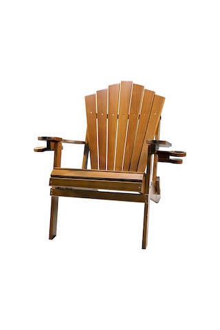 Salda Adirondack Katlanır Ahşap Bahçe Sandalyesi Ceviz