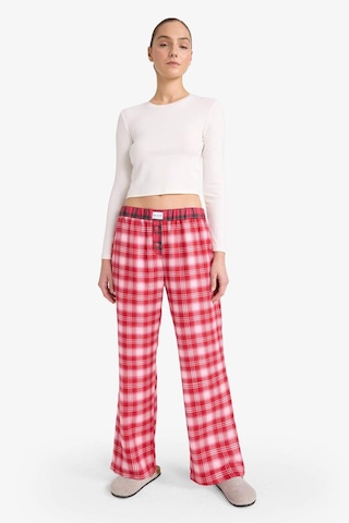 Defacto Regular Fit Flanel Kareli Pijama Altı-fall İn Love G1603ax25wnrd256 Kırmızı-rd256