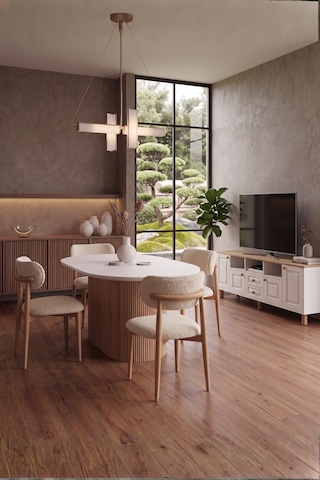 Life Yemek Odası Takımı Mini Beyaz - Meşe