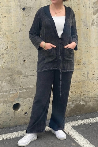 Mia Butik Kadın Güneş Keten Siyah Takım Siyah