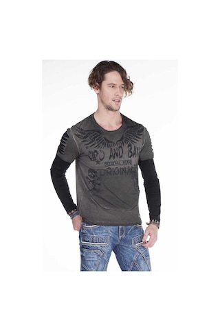 Cipo & Baxx Cl265 Slim Fit Kanat Baskılı Erkek Sweatshirt 001