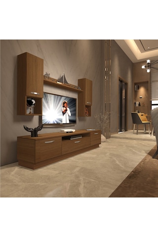Decoraktiv Trio 5da Mdf Tv Ünitesi Tv Sehpası Ceviz