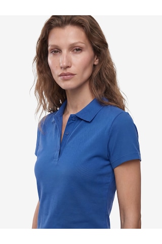Koton Pamuklu Slim Fit Kısa Kollu Düğmeli Polo Yaka Tişört Lacivert 6sak50482ek