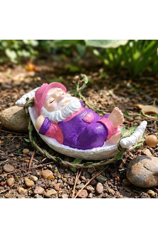 Hamakta Uyuyan Bahçe Cücesi O34 7x20 Cm