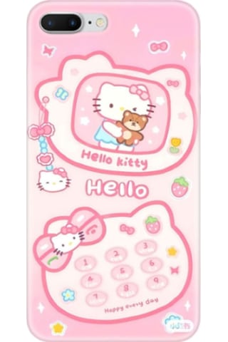 Apple Uyumlu iPhone 7 Plus /8 Plus Hello Kitty Görsel Baskılı Lansman Kılıf
