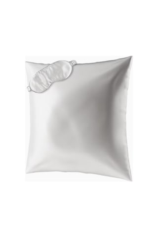 Aılorıa Beauty Sleep Seti, 100% Dut Ipeği Yastık Kılıfı 80x80 Ve Göz Maskesi Beyaz