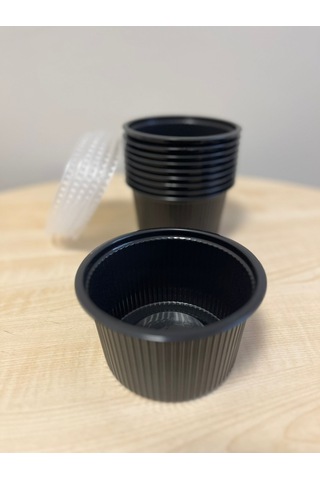 Plastik Federli Çorba Kasesi Kap + Kapak 30'lu