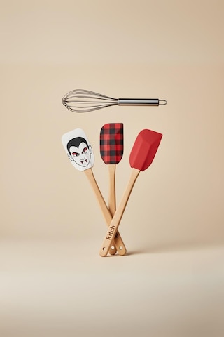 4 Lü Silikon Spatula Ve Çırpıcı Seti Karışık Renk Renkli