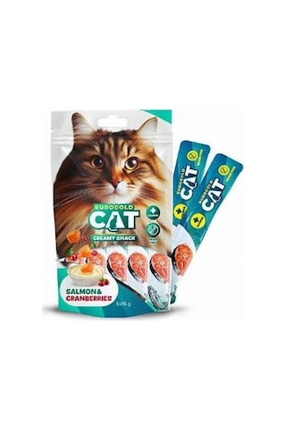 Eurogold Cat Somonlu Kızılcıklı Yetişkin Kedi Ödül Maması 5 x 15 G