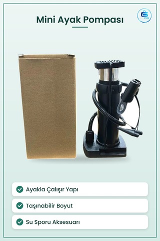 Mini Ayak Şişirme Pompası Taşınabilir Su Sporu Ekipmanı Pratik Ku