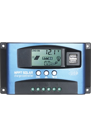 Springsun Mppt İzlemeli Solar Şarj Kontrol: Çift Usb, Akıllı Lcd, 12v/24v Otomatik