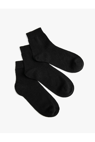 Koton Basic 3'lü Soket Çorap Seti Siyah 4wam80160aa Siyah