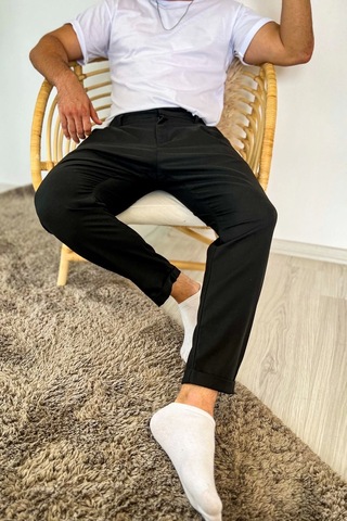 Saklımoda Chekcich Jogger Pantolon Sıyah Çok Renkli