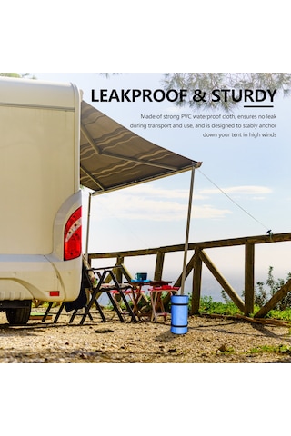 Yifomall Pvc Kumaşlı 20l Mavi Çadır Sabitleme Sandalyesi - Rüzgar Direnci İçin Su/demir Dolgulu Sandık Mavi