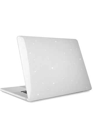 Arabulalaca Apple MacBook Uyumlu Neo A3404 13 Inç A18 Pro Çip 2026 Model Parlak Krıstal Simli Kılıf Hardcase Parlak Kristal Simli