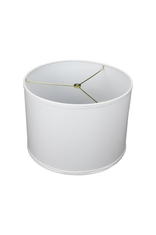 14 'Üst Çap x 14' Alt Çaplı 10 'Yükseklik Silindirli Drum Abajur Beyaz