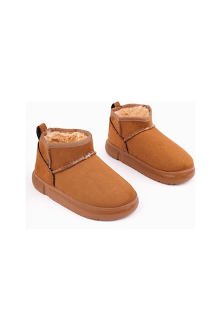 Muggo Dippery Çocuk Kalın Taban İçi Tüylü Günlük Mini Yarım Bot Taba