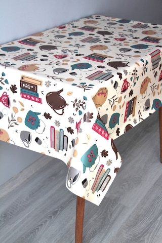 Elyaf Silinebilir Pvc Muşamba Masa Örtüsü 1232-2 Renklifincan Pembe