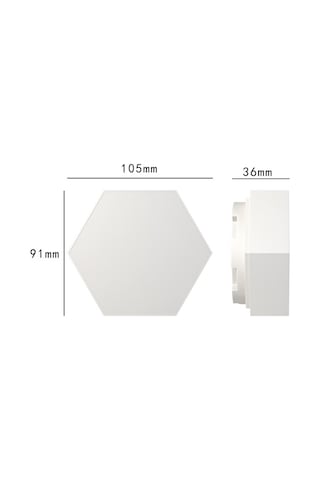 Yaozixa Oda Dekorasyonu Için Led Duvar Lambası - Üç Renkli Dokunmatik, Altıgen Honeycomb Desenli, Gece Aydınlatması Ve Odası Zenginleştirme Fonksiyonu Çok Renkli