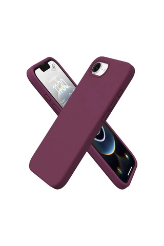 Apple Uyumlu iPhone 16e İçi Kadife Lansman Kılıf Ve Temperli Cam Ekran Koruyucu Koyu Mor